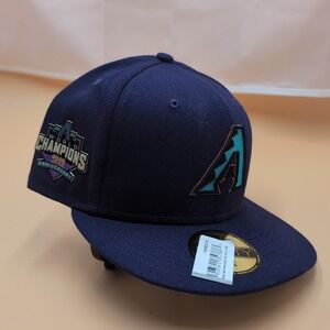New Era 59Fifty Arizona Diamondbacks‎ Adult Men 7 3/8 20th World Champions NWOT